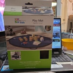 Mainstays Kids Navy Toy Play Mat with Carry Handle